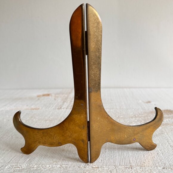 Vintage Brass Easel - Vintage Brass Decorative Stand - Picture 6 of 8